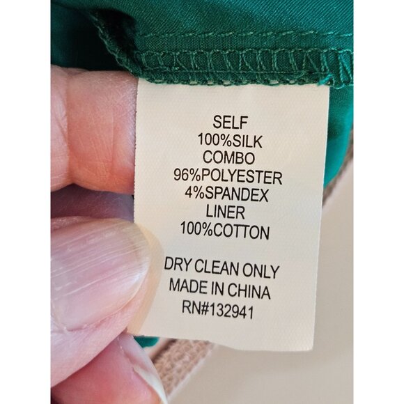 Amanda Uprichard NY Top Body Suit Large Silk Wrap Emerald Green Holiday Top - Picture 3 of 12